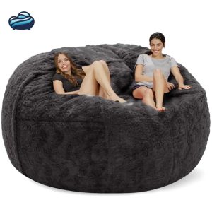 enorme pouf gris fonce 200cm