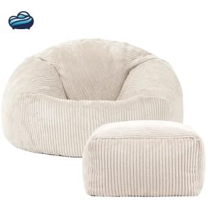 pouf geant beige